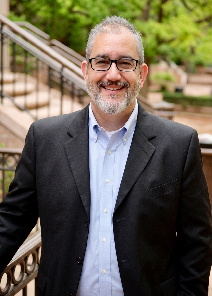 Portrait of Andy Brenits Standing In Courtyard