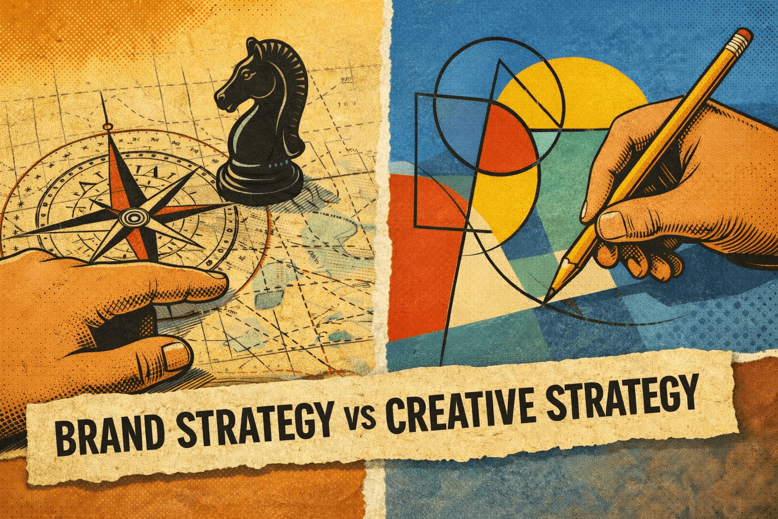 What-is-Brand-Strategy Image visually describing brand strategy vs creative strategy